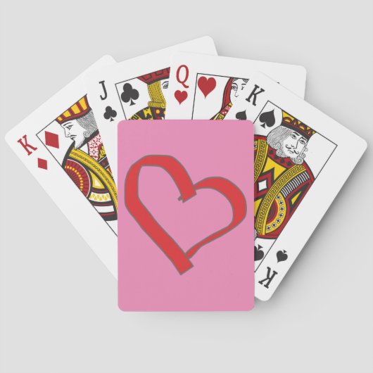 Red Heart Pokerkaarten (Achterkant)