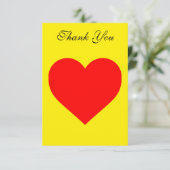Red Heart Pop Art Bedankkaart (Staand voorkant)