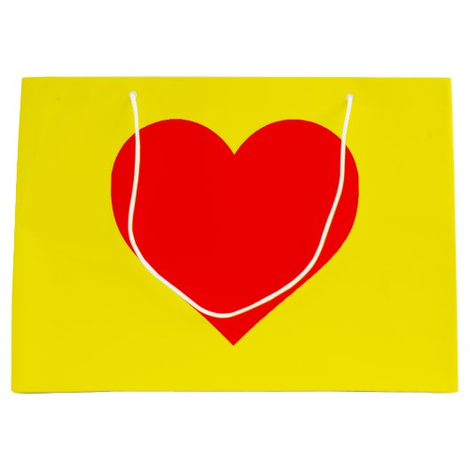 Red Heart Pop Art Groot Cadeauzakje (Voorkant)