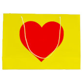Red Heart Pop Art Groot Cadeauzakje (Achterkant)
