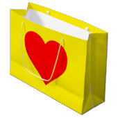 Red Heart Pop Art Groot Cadeauzakje (Voorkant Gekanteld)