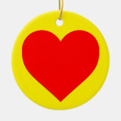 Red Heart Pop Art Keramisch Ornament (Voorkant)