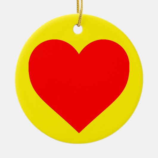Red Heart Pop Art Keramisch Ornament (Voorkant)