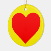 Red Heart Pop Art Keramisch Ornament (Links)