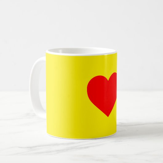 Red Heart Pop Art Koffiemok (Voorkant links)