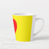 Red Heart Pop Art Latte Mok (Rechts)