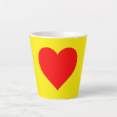 Red Heart Pop Art Latte Mok (Voorkant)