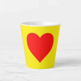 Red Heart Pop Art Latte Mok