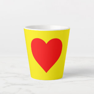 Red Heart Pop Art Latte Mok