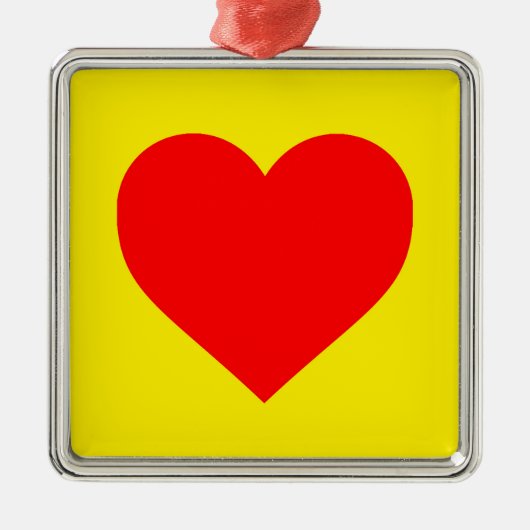 Red Heart Pop Art Metalen Ornament (Voorkant)