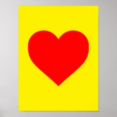 Red Heart Pop Art Poster (Voorkant)