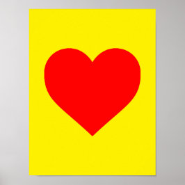 Red Heart Pop Art Poster