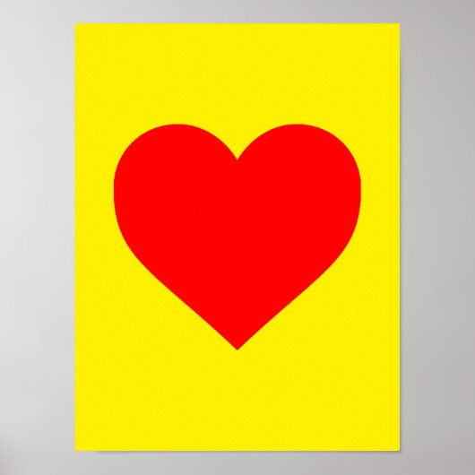 Red Heart Pop Art Poster (Voorkant)