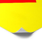 Red Heart Pop Art Poster (Hoek)