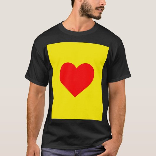 Red Heart Pop Art T-shirt (Voorkant)