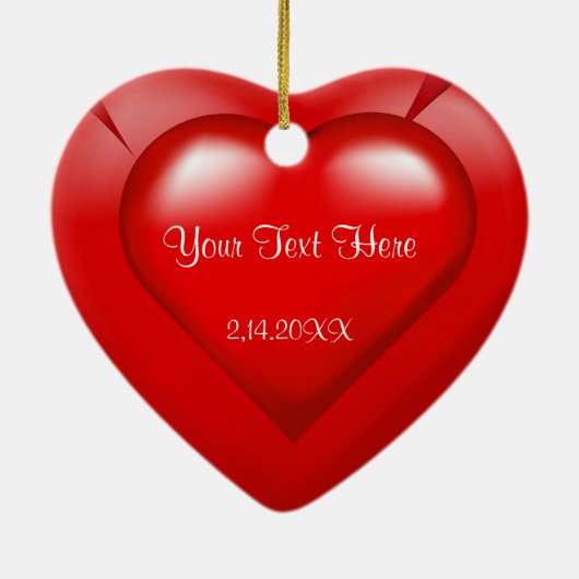 Red Heart Pop Ik hou van je keepaardse Ornament (Achterkant)