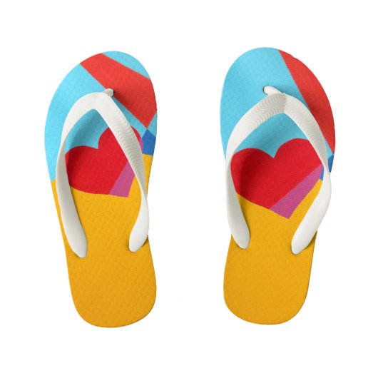 Red Heart Pop Kids’ Flip Flops (Voetbed)