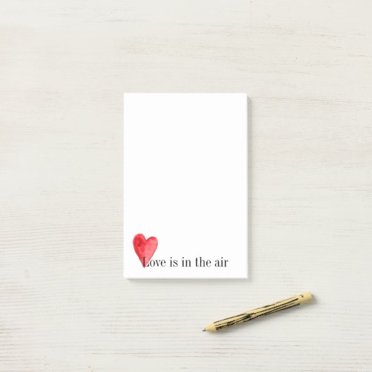 Red Heart Post-it® Notes (Op bureau)