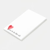 Red Heart Post-it® Notes (Schuin)