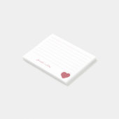 Red Heart Post-it® Notes (Schuin)