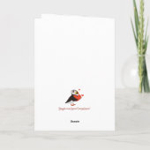 Red Heart Puffin Love Design Valentijnse Kaart (Achterkant)