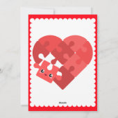 Red Heart Puzzel Jij Bent het Missende Stuk   Feestdagenkaart (Achterkant)
