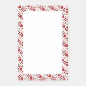 Red heart red flowers garden chic floral foliage post-it® notes (Voorkant)
