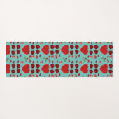 Red heart red flowers garden chic floral foliage yogamat (Achterkant (horizontaal))