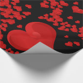 Red Heart Romantic Love Valentijn Cadeaupapier (Hoek)