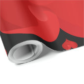 Red Heart Romantic Love Valentijn Cadeaupapier (Rol Hoek)