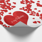 Red Heart Romantic Love Valentijn Cadeaupapier (Hoek)