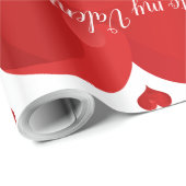 Red Heart Romantic Love Valentijn Cadeaupapier (Rol Hoek)