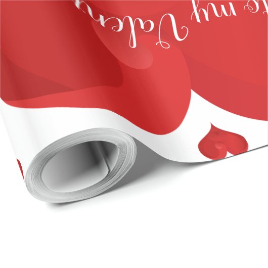 Red Heart Romantic Love Valentijn Cadeaupapier (Rol Hoek)