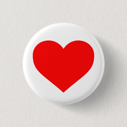 "RED HEART" RONDE BUTTON 3,2 CM (Voorkant)