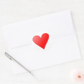 Red Heart Ronde Sticker (Envelop)
