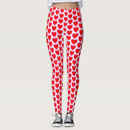 Red Heart Roze Randen Helder Lieverd Patroon Leggings