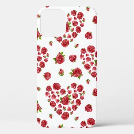 Red Heart Rozen Patroon, Valentijnsdag Gift Case-Mate iPhone Case (Achterkant)