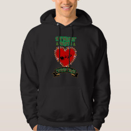 Red Heart Santa Sleigh Rendier Kerstvakantie Hoodie