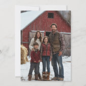 Red Heart Script Love Family Foto Valentijnsdag Feestdagenkaart (Achterkant)