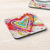 Red Heart Set van 6 Onderzetters (Linkerzijde)