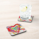 Red Heart Set van 6 Onderzetters (Rechterzijde)