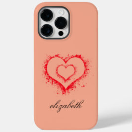 red heart shape colorful background personalized  Case-Mate iPhone 14 pro max hoesje