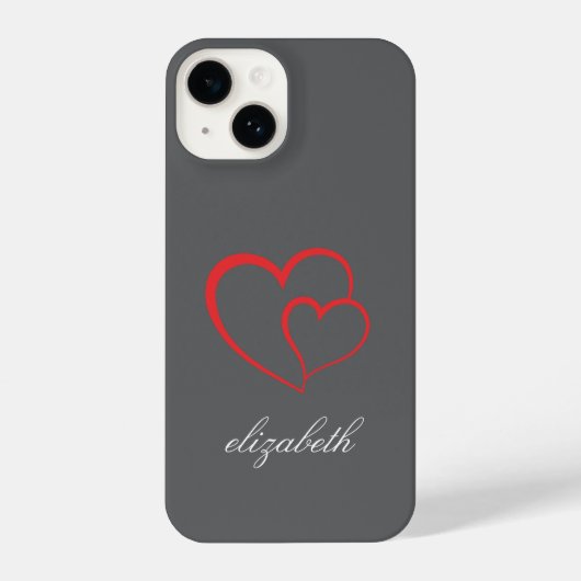 red heart shape colorful background personalized  iPhone hoesje (Achterkant)