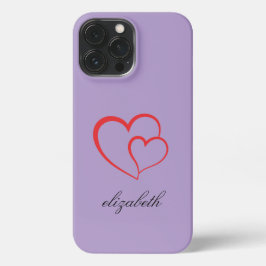 red heart shape colorful background personalized  iPhone 13 pro max hoesje