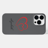 red heart shape colorful background personalized  iPhone hoesje (Achterkant horizontaal)