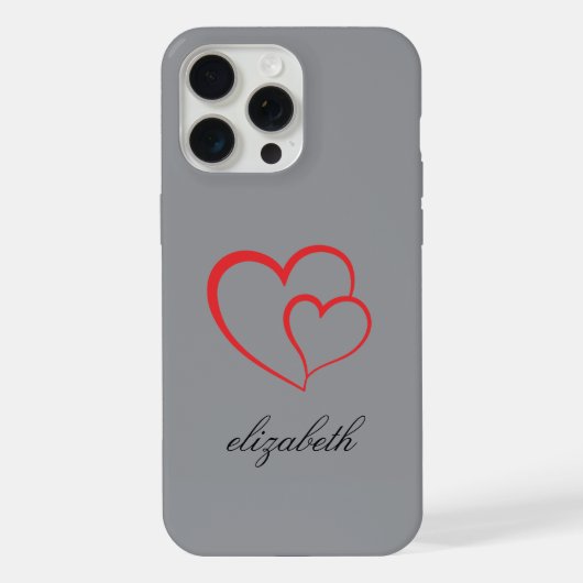 red heart shape colorful background personalized  iPhone hoesje (Achterkant)