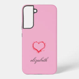 red heart shape colorful background personalized  samsung galaxy hoesje
