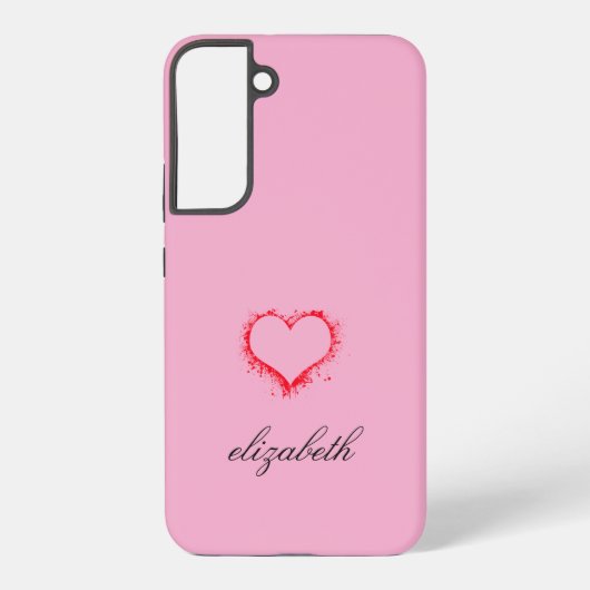 red heart shape colorful background personalized  samsung galaxy hoesje (Achterkant)