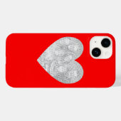 Red Heart Shape Foto Case-Mate iPhone Case (Achterkant (horizontaal))