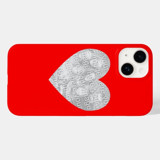 Red Heart Shape Foto Case-Mate iPhone Case (Achterkant (horizontaal))